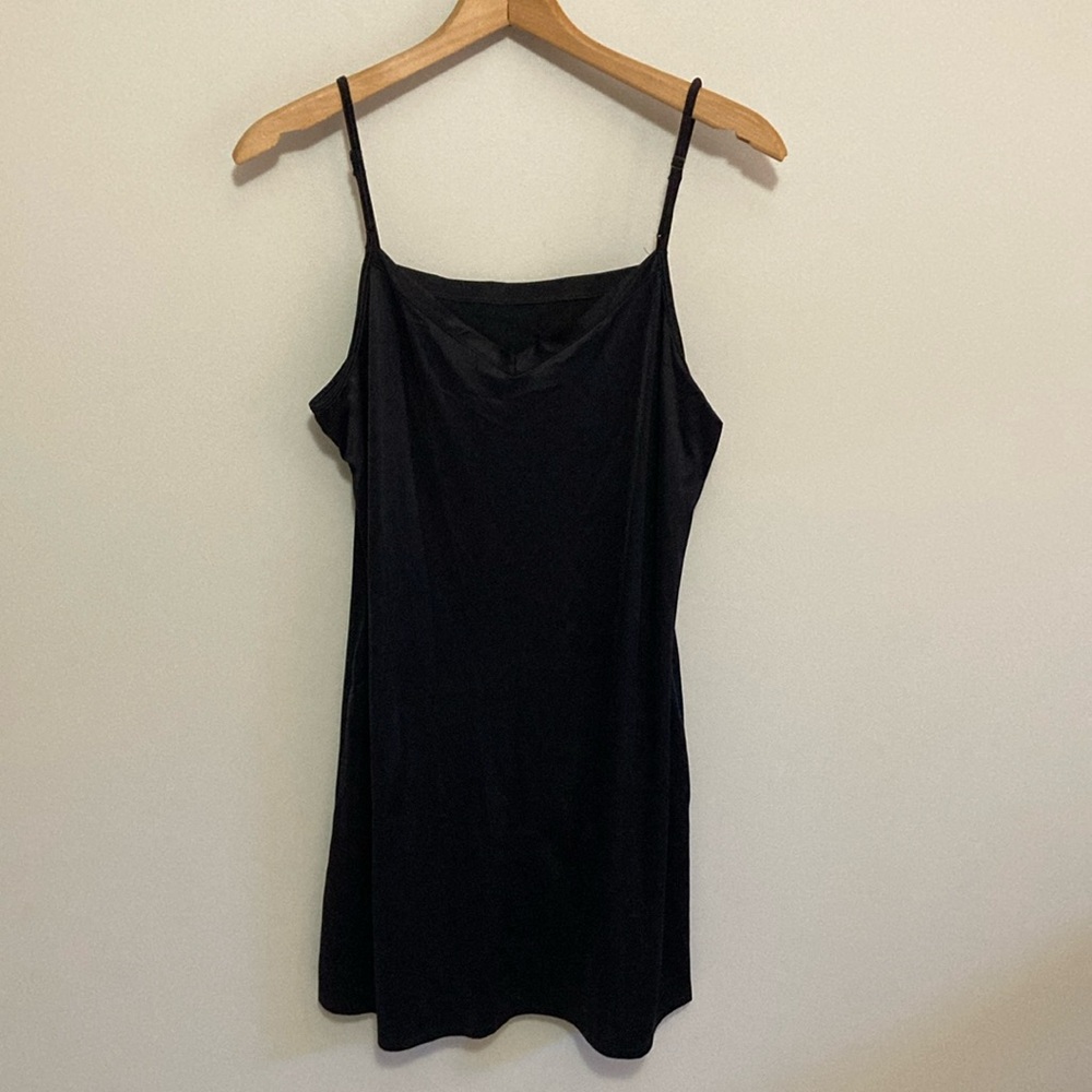Vassarette Midnight Black Slip Dress, nighty, night gown slip women’s Size Large